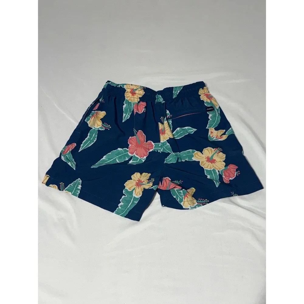 Chubbies The Floral Reefs Navy Floral Swim Trunks Shorts Men's Small 5.5